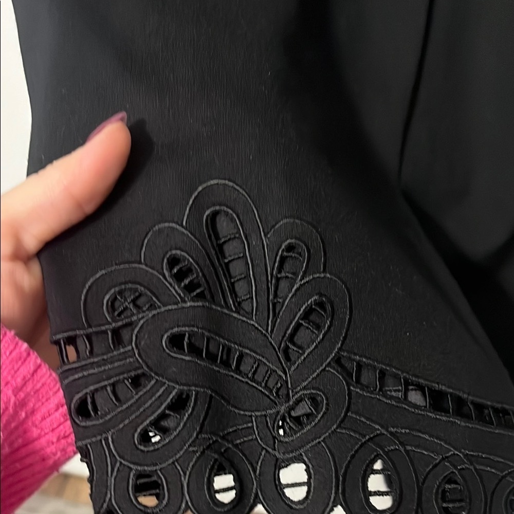 Ted Baker‎ Black Eyelet Cut Out Sleeveless Knee-Length Dress Medium - Picture 7 of 10